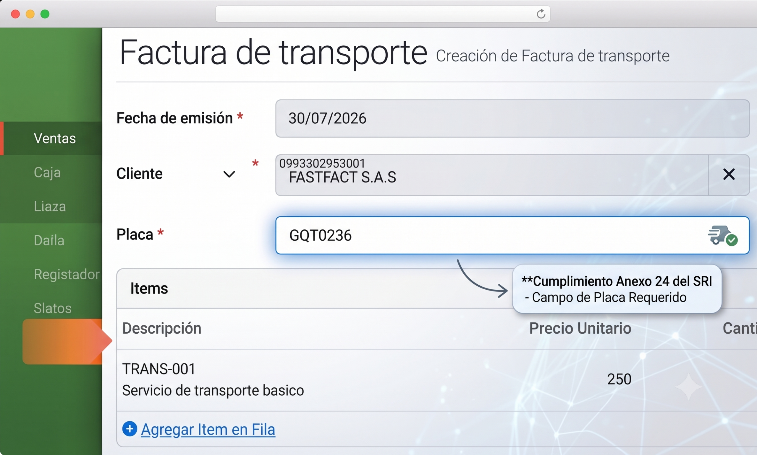 placa factura transporte placa factura transporte